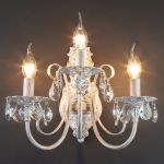 Бра с хрусталем 3305/3  белый с золотом / прозрачный хрусталь