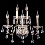 Бра с хрусталем 3600/5 золото / прозрачный хрусталь