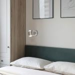 Настенный светильник с поворотными плафонами 20058/1 перламутровый сатин