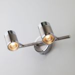 Настенный светильник с поворотными плафонами 20058/2 перламутровый сатин