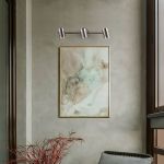 Настенный светильник с поворотными плафонами 20058/3 перламутровый сатин