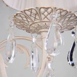 Бра с хрусталем 3637/1 белый с золотом / прозрачный хрусталь