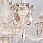 Люстра с тонированным хрусталем 3281/8 белый с золотом / тонированный хрусталь