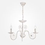 Классическая подвесная люстра 60018/3 белый с золотом