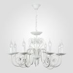 Люстра с хрустальным декором 60018/8 белый с золотом