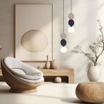 Подвесной светильник с фетровым плафоном 40074/1 синий