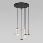 Подвесной светодиодный светильник со стеклянными плафонами 301102 LED латунь