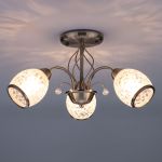 Потолочная люстра античная бронза 30026/3 античная бронза