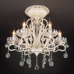 Потолочная люстра с хрустальным декором 12205/6 белый