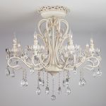 Потолочная люстра с хрусталем 12205/8 белый