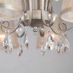 Люстра потолочная с абажурами 60065/8 серебро