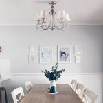 Люстра в классическом стиле с абажурами 60069/5 серебро