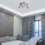 Потолочный светильник с круглыми стеклянными плафонами 30140/6 хром