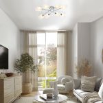 Потолочный светильник с плафонами из стекла 30125/8 хром