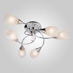 Светильник потолочный с белыми плафонами 2275/6 хром