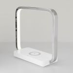 Светодиодная настольная лампа с беспроводной зарядкой QI 80502/1 хром