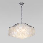 Умная люстра с перламутром 3535/6 хром / перламутр