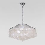 Умная люстра с перламутром 3535/6 хром / перламутр