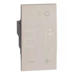 Терморегулятор/термостат цифровой с дисплеем для воздуха 230В 5(2)А 2 модуля Bticino Living Now Цвет Песочный KM4441