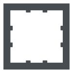 Адаптер 55х55 мм, базальт (32881 BT)