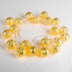 Гирлянда нить золото/теплый белый с эффектом мерцания 2,8м IP20 400-003 золото/теплый белый с эффектом мерцания