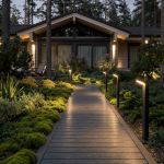 Ландшафтный уличный светильник Sensor 3000K Чёрный IP54 1542 TECHNO LED черный