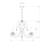 Подвесная люстра с хрусталем 3305/5