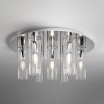 Потолочный светильник со стеклянными плафонами 502111/7 хром
