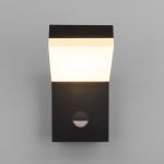 Уличный настенный светильник с датчиком движения Sensor 3000K IP54 1541 TECHNO LED черный