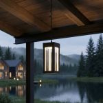 Уличный подвесной светильник Frame 3000K чёрный 1528 TECHNO LED черный