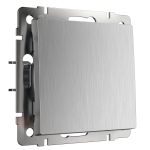 W1110009/ Выключатель одноклавишный (cеребряный рифленый) W1110009