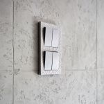 W1120009/ Выключатель двухклавишный (cеребряный рифленый) W1120009