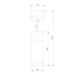 Светильник лофт подвесной со светодиодами 50135/1 LED хром/белый