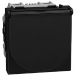 Bticino Light Now - розетка с крышкой 2К+З, цвет черный - YD4141P
