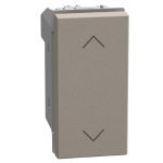 Bticino Light Now - выключатель для жалюзи, 1-0-2, с блокировкой, 1 модуль, цвет камень - YG4027N