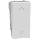 Bticino Light Now - выключатель для жалюзи, 1-0-2, с блокировкой, 1 модуль, цвет белый - YW4027N