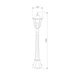 Уличный светильник на столбе Dorado F кофейное золото IP44 GL 1013F