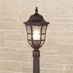 Уличный светильник на столбе Dorado F кофейное золото IP44 GL 1013F