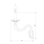 Классический настенный светильник 338/1