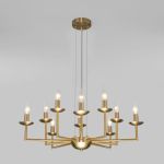 Классическая подвесная люстра 60150/10 латунь