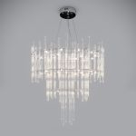 Подвесная светодиодная люстра с пультом управления и декором из акрила 91102 LED