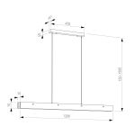 Подвесной светодиодный светильник из алебастра 604053 LED латунь/ алебастр