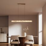 Подвесной светодиодный светильник из алебастра 604053 LED латунь/ алебастр