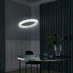 Светодиодная люстра с хрусталем 90023/1 хром