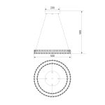 Светодиодная люстра с хрусталем 90023/1 хром