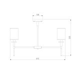 Классическая потолочная люстра 60132/8 латунь