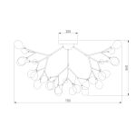 Потолочная люстра со стеклянными плафонами 566