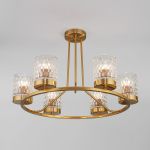 Потолочная люстра со стеклянными плафонами 60127/6 латунь