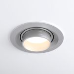 Встраиваемый светодиодный светильник с регулировкой угла освещения 9920 LED 15W 4200K серебро