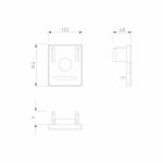 ZL-2-ALP025 Заглушки для встраиваемого алюминиевого профиля для подсветки ступеней  LL-2-ALP025 (комп. 5 пар) ZL-2-ALP025